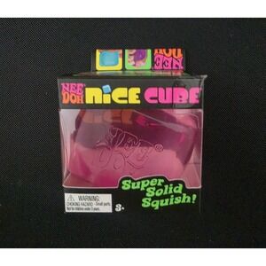 Nee Doh Nice Cube - Super Solid Squish! PINK - Brand New/Factory Sealed!